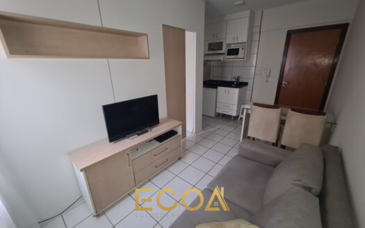 Asa Norte, apartamento mobiliado 1 quarto, 26,62m2, 1 quarto, 1 suíte e 1 vaga de garagem.