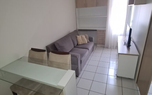 Asa Norte, apartamento mobiliado 1 quarto, 26,62m2, 1 quarto, 1 suíte e 1 vaga de garagem.